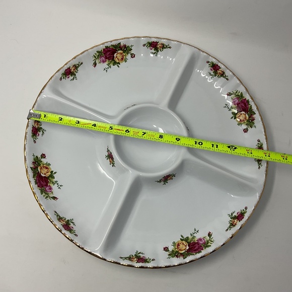 Royal Albert Old Country Roses Chip & Dip Platter (new old Stock never used) - Picture 3 of 9